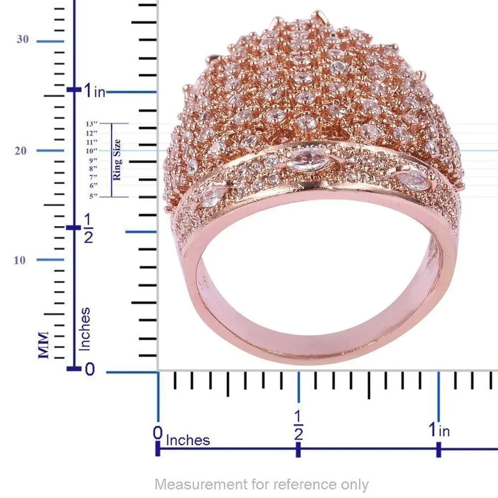 4 for $ 20 Simulated White Diamond Openwork Rosetone
